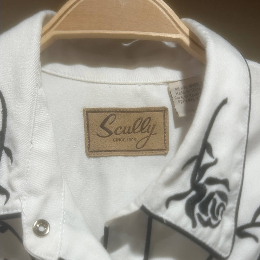 White Shirt with Black Embroidery - Picture 2 of 8